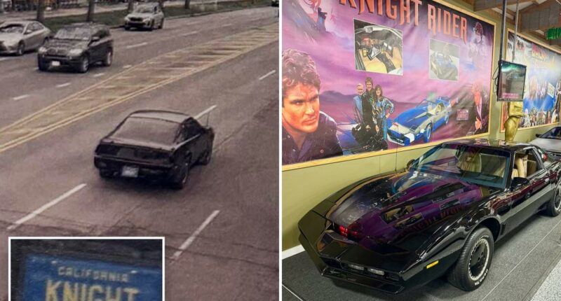 'Knight Rider' car KITT hit with NYC speeding ticket â despite sitting inside a Chicago museum